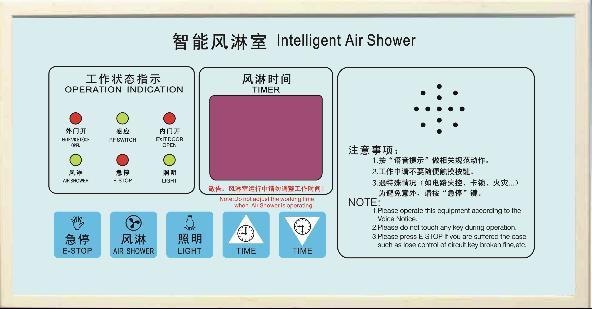 風(fēng)淋室控制器主板操作及按鍵說明操作